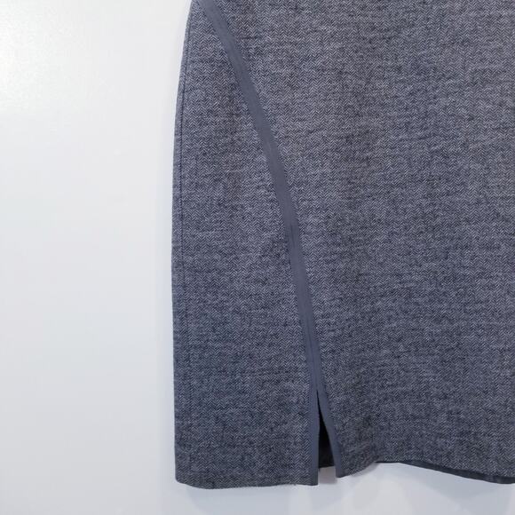 J. Crew Wool Blend Gray Chevron Print Sheath Dress Professional Work - Picture 10 of 13